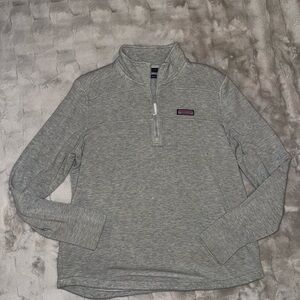 Vineyard Vines Women's Heather Gray Zip-Up Pullover